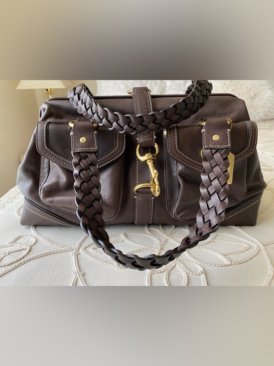 Coach Handbags - COACH ‘NWOT’ Braided Handle Brown Leather Satchel Handbag